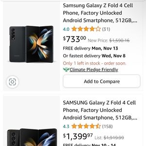 Samsung Galaxy Z Fold 4 Cell Phone new